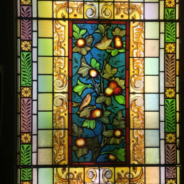 English Stained Glass Window- Green and Yellow - Dead People's