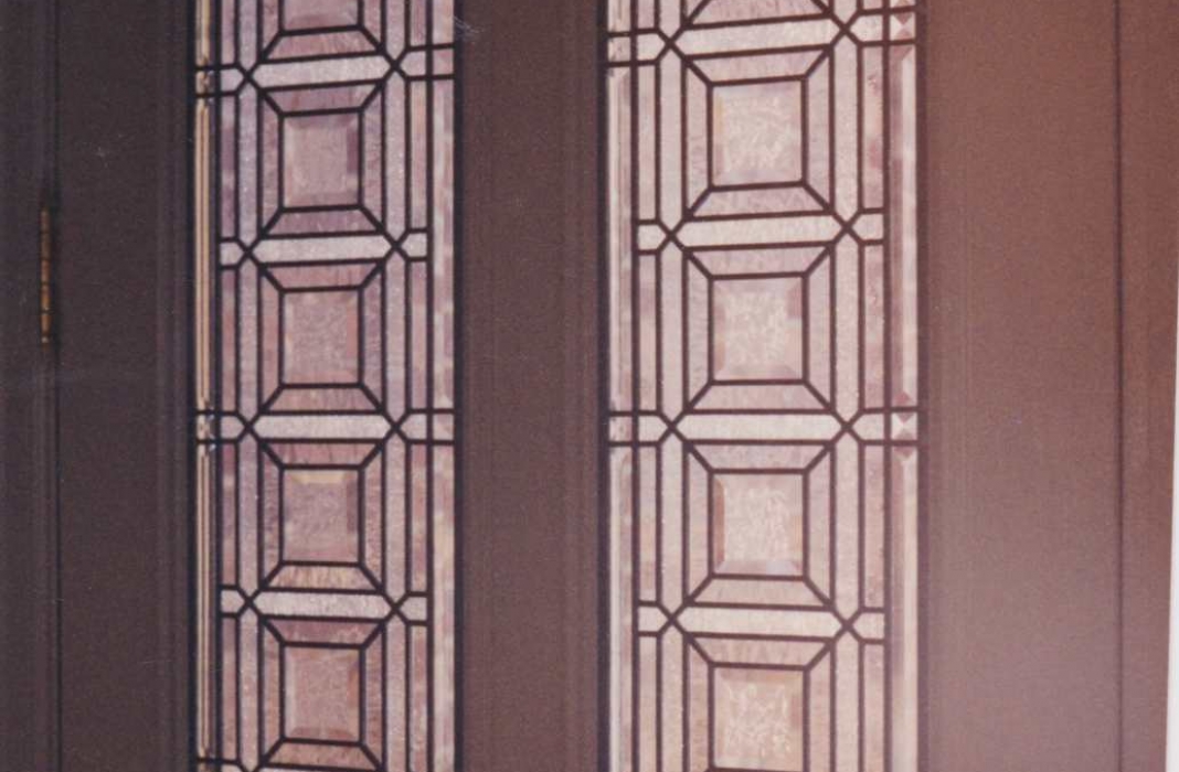 Clear leaded sidelight windows Watkins Stained Glass